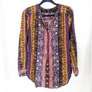 Small Nine West tunic blouse boho peasant